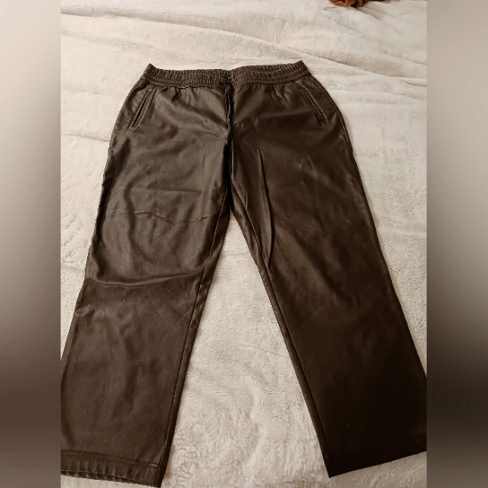 Faux Leather Boyfriend Pant XL
